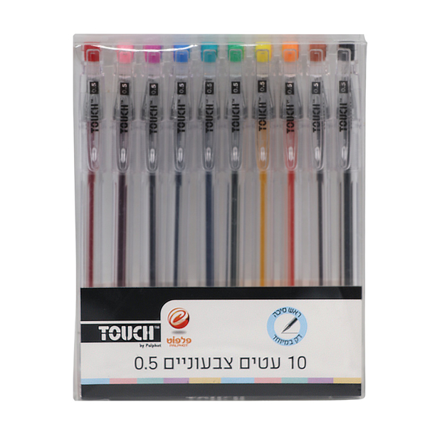 תמונה של 10 עטים צבעוניים עט גל 0.5